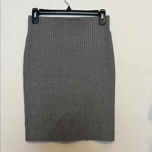 Black and White Pencil Skirt